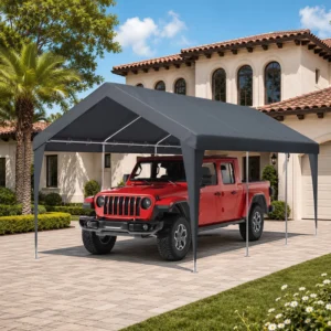 10 Ft.W X 20 Ft.D Outdoor Carports Heavy Duty